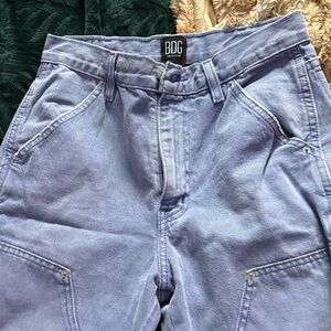 BDG Denim High-Waisted Pants in Light blue/purple, straight leg wide leg fit